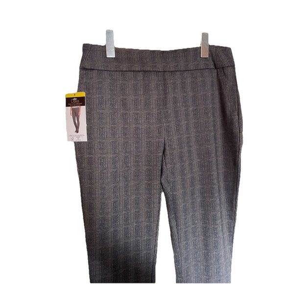 Dalie Plaid Pull-On Dress Pant Narrow Leg Women's Size 6 Work Casual - Picture 2 of 5